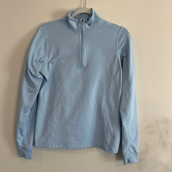 Nike Fit Dry Quarter Zip L 14-16 Activewear Athleisure Casual Workout Light Blue - Picture 1 of 7